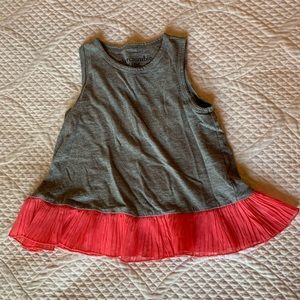 Abercrombie Kids Grey Tank with ruffle